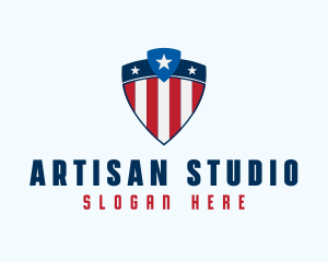 Stars & Stripes Shield logo design