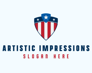 Stars & Stripes Shield logo design