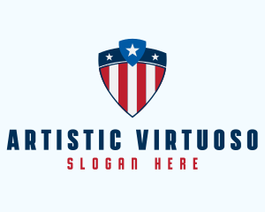 Stars & Stripes Shield logo design