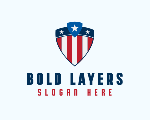 Stars & Stripes Shield logo design