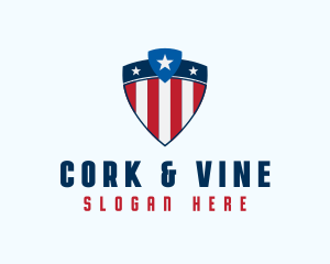 Stars & Stripes Shield logo design