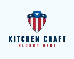 Stars & Stripes Shield logo design