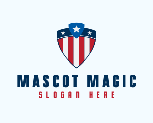 Stars & Stripes Shield logo design