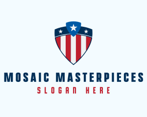 Stars & Stripes Shield logo design