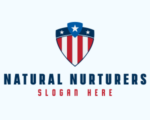 Stars & Stripes Shield logo design