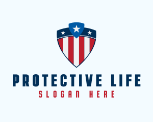 Stars & Stripes Shield logo design