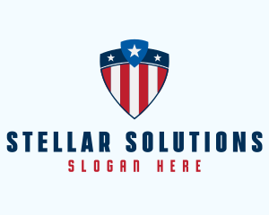 Stars & Stripes Shield logo design