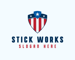 Stars & Stripes Shield logo design