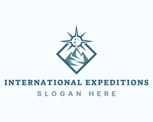 Mountain Expedition Compass logo design