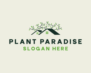 Greenhouse Plant Landscaping  logo design