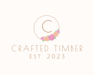 Flower Garden Wreath Florist logo design