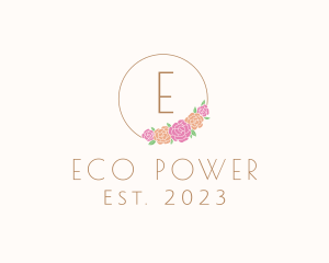 Flower Garden Wreath Florist logo design