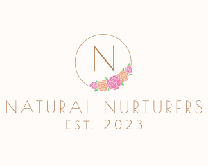 Flower Garden Wreath Florist logo design