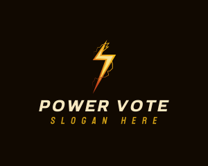 Electric Lightning Power logo design