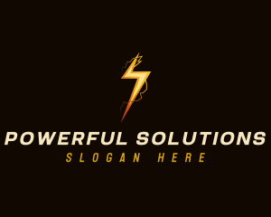 Electric Lightning Power logo design