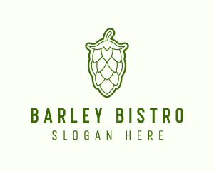 Minimalist Hops Barley logo design