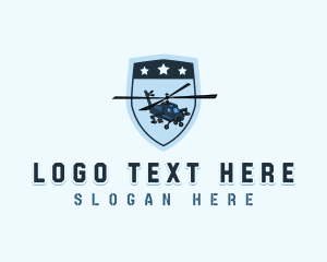 Military Helicopter  Shield logo