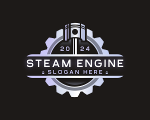 Engine Piston Mechanic logo design