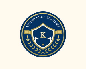  Wreath Shield School Academy logo design