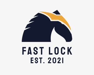 Lightning Fast Horse  logo design