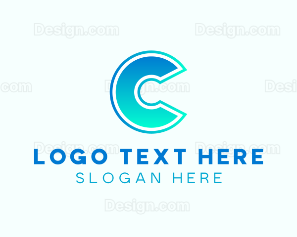 Neon Network Letter C Logo