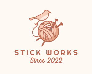 Sparrow Yarn Embroidery logo design