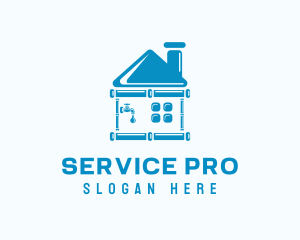 Plumbing House Service logo design