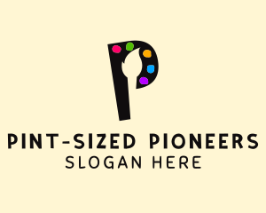 Letter P Painter  logo design