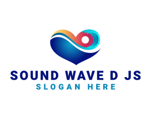 Wave Heart Resort logo design