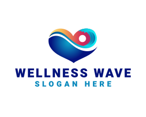 Wave Heart Resort logo design