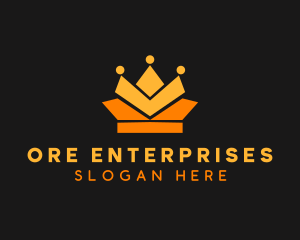 Geometric Crown logo design