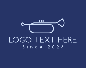 Flute - Simple Music Trumpet logo design
