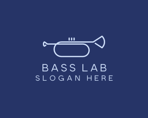 Simple Music Trumpet logo design