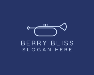 Simple Music Trumpet logo design