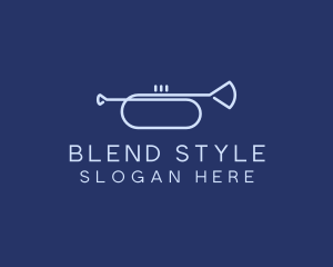 Simple Music Trumpet logo design