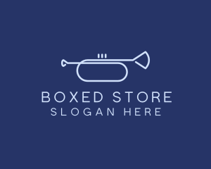 Simple Music Trumpet logo design