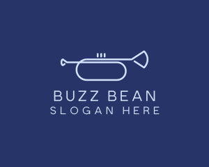 Simple Music Trumpet logo design