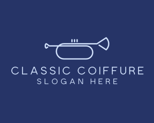 Simple Music Trumpet logo design