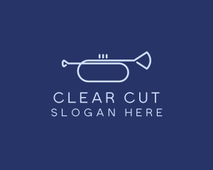 Simple Music Trumpet logo design