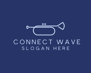 Simple Music Trumpet logo design