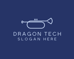 Simple Music Trumpet logo design