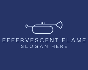 Simple Music Trumpet logo design