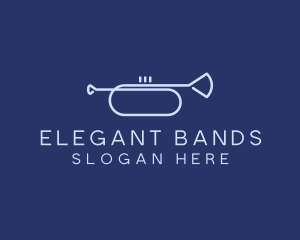 Simple Music Trumpet logo design