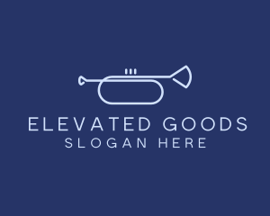 Simple Music Trumpet logo design