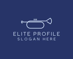 Simple Music Trumpet logo design