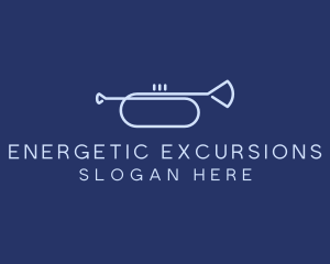 Simple Music Trumpet logo design