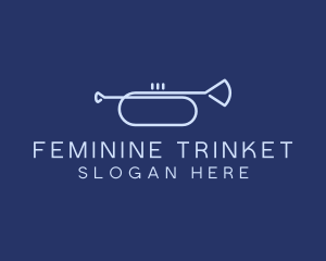 Simple Music Trumpet logo design