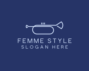 Simple Music Trumpet logo design