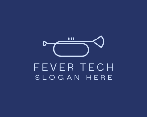 Simple Music Trumpet logo design