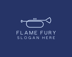 Simple Music Trumpet logo design